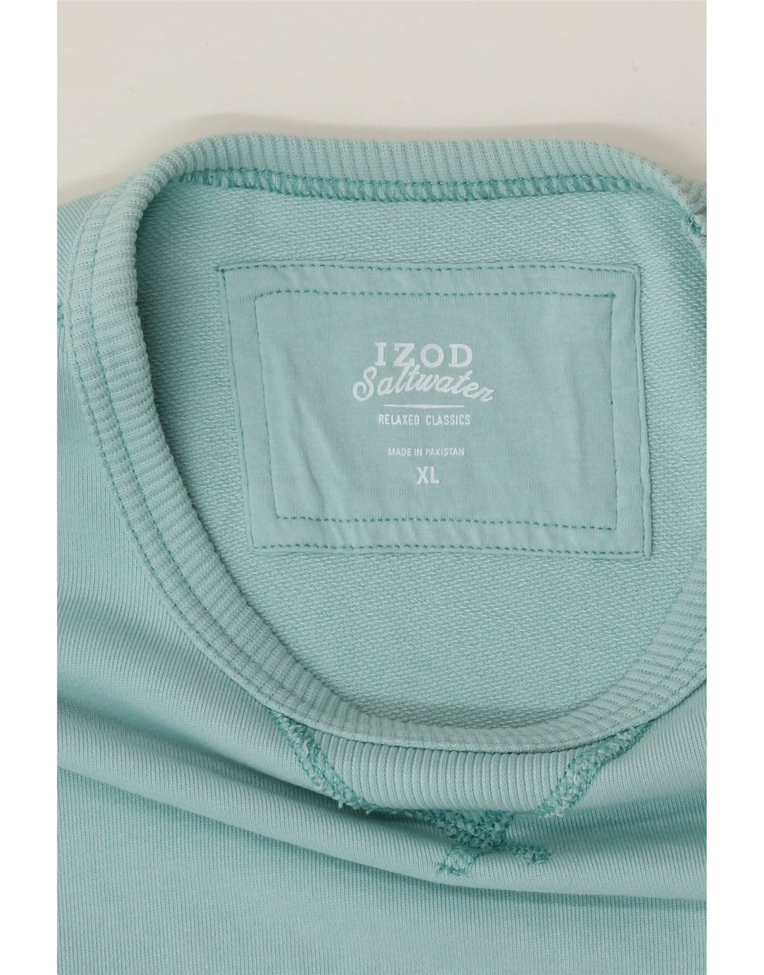IZOD Mens Salt Water Sweatshirt Jumper XL Turquoise Vintage Izod and Second-Hand Izod from Messina Hembry 