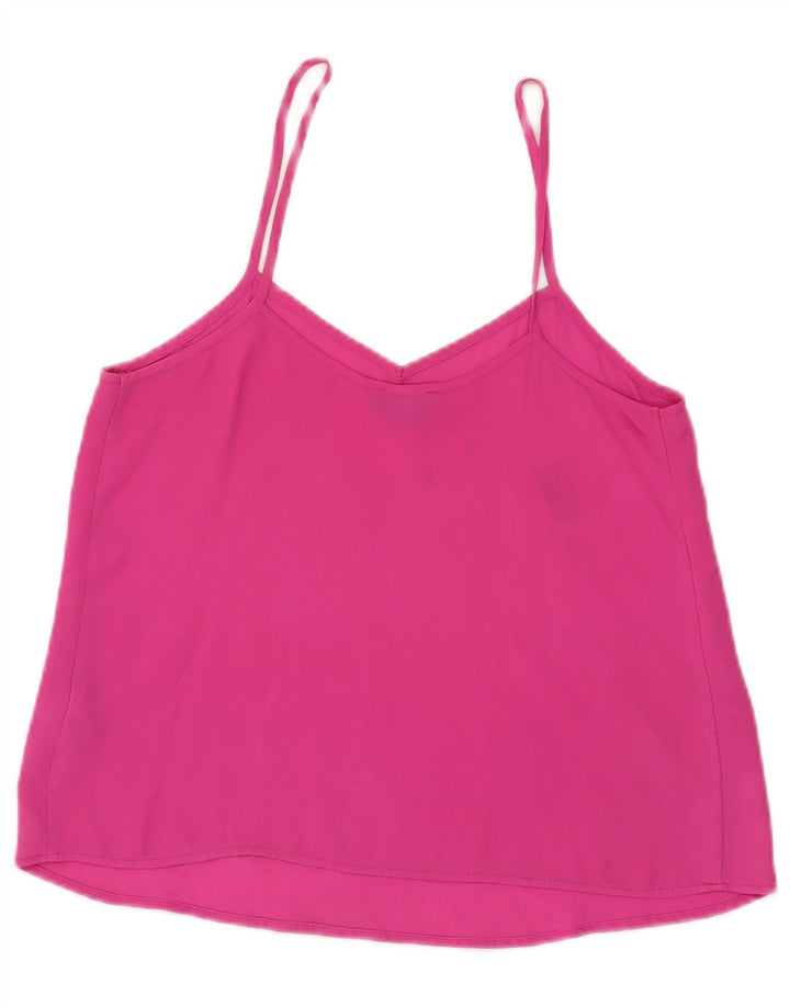 Topshop Femme Cami Top UK 8 Petit Rose Polyester