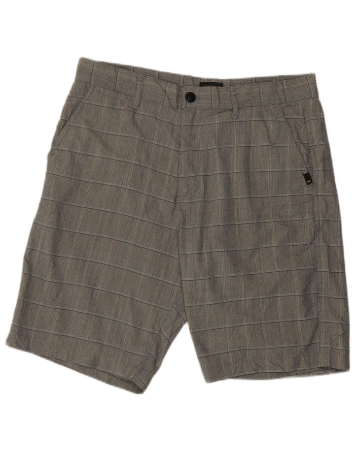 Quiksilver Short Chino Homme Coupe Regular W32 Gris Moyen à Carreaux Polyester