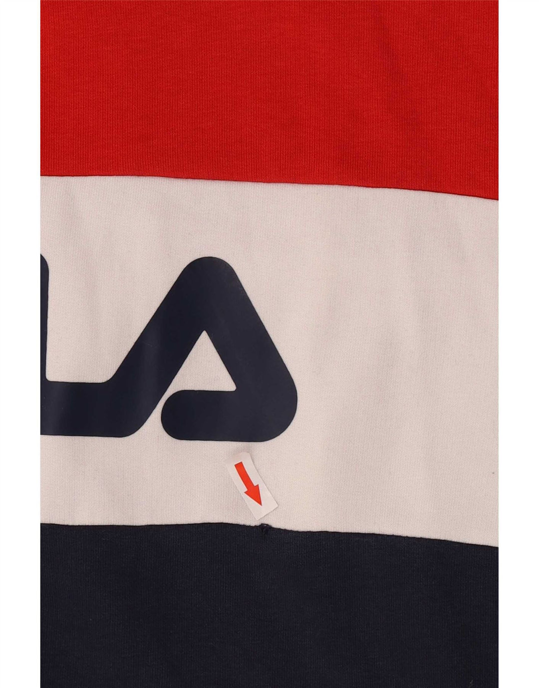 Fila Sweat-shirt surdimensionné graphique pour femme UK 10 Small Rouge Colourblock