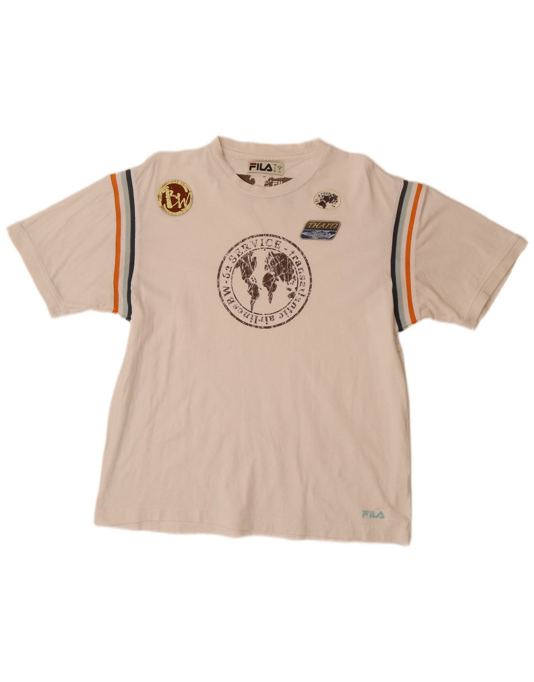 FILA T-Shirt Graphique Homme Grand Blanc Coton