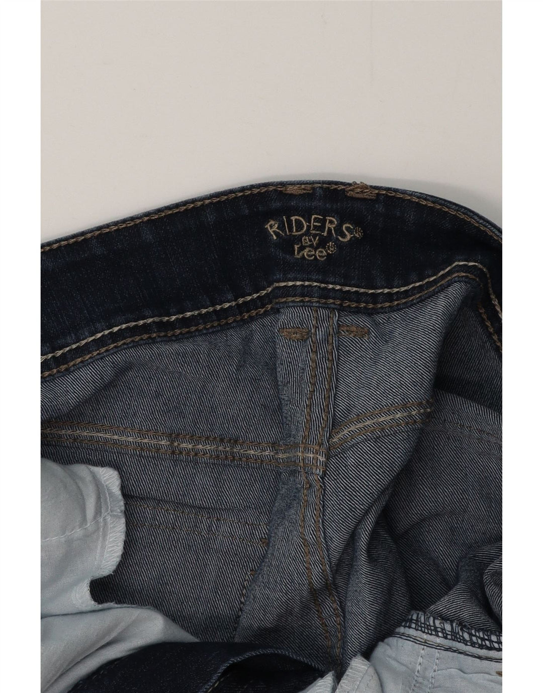 LEE Short en Jean Riders Femme W38 XL Bleu