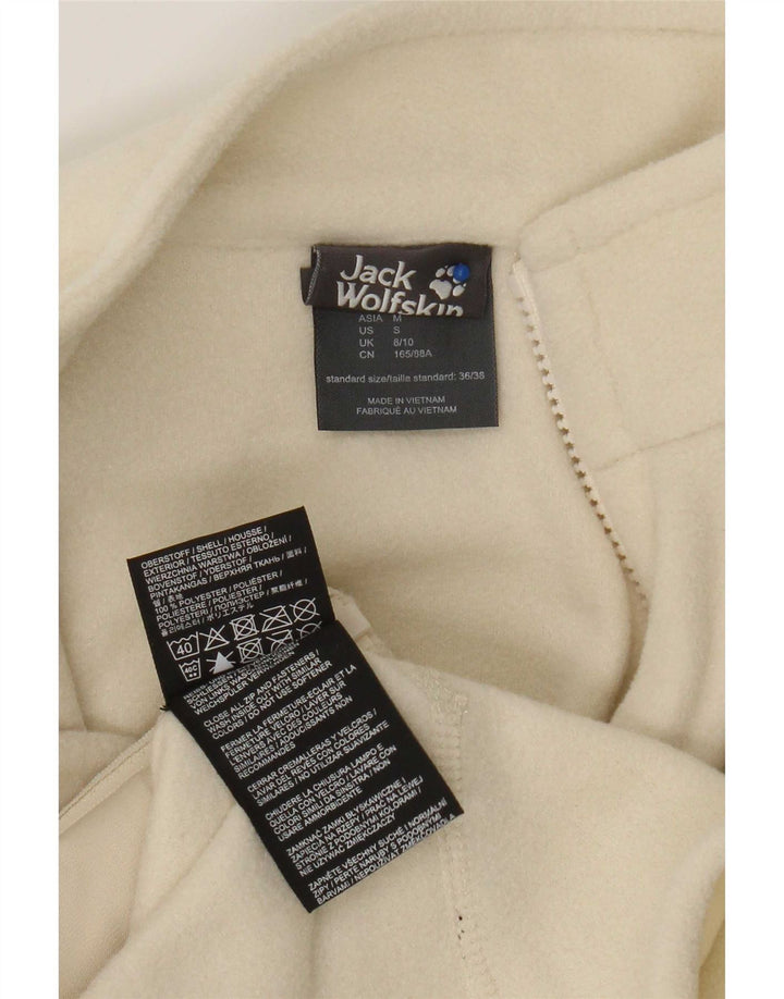 Jack Wolfskin Veste polaire doublure pour femme UK 8/10 petit polyester blanc cassé