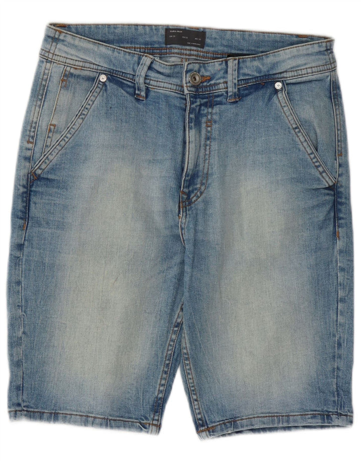 Zara Short en jean pour homme EU 38 Small W30 Bleu Coton