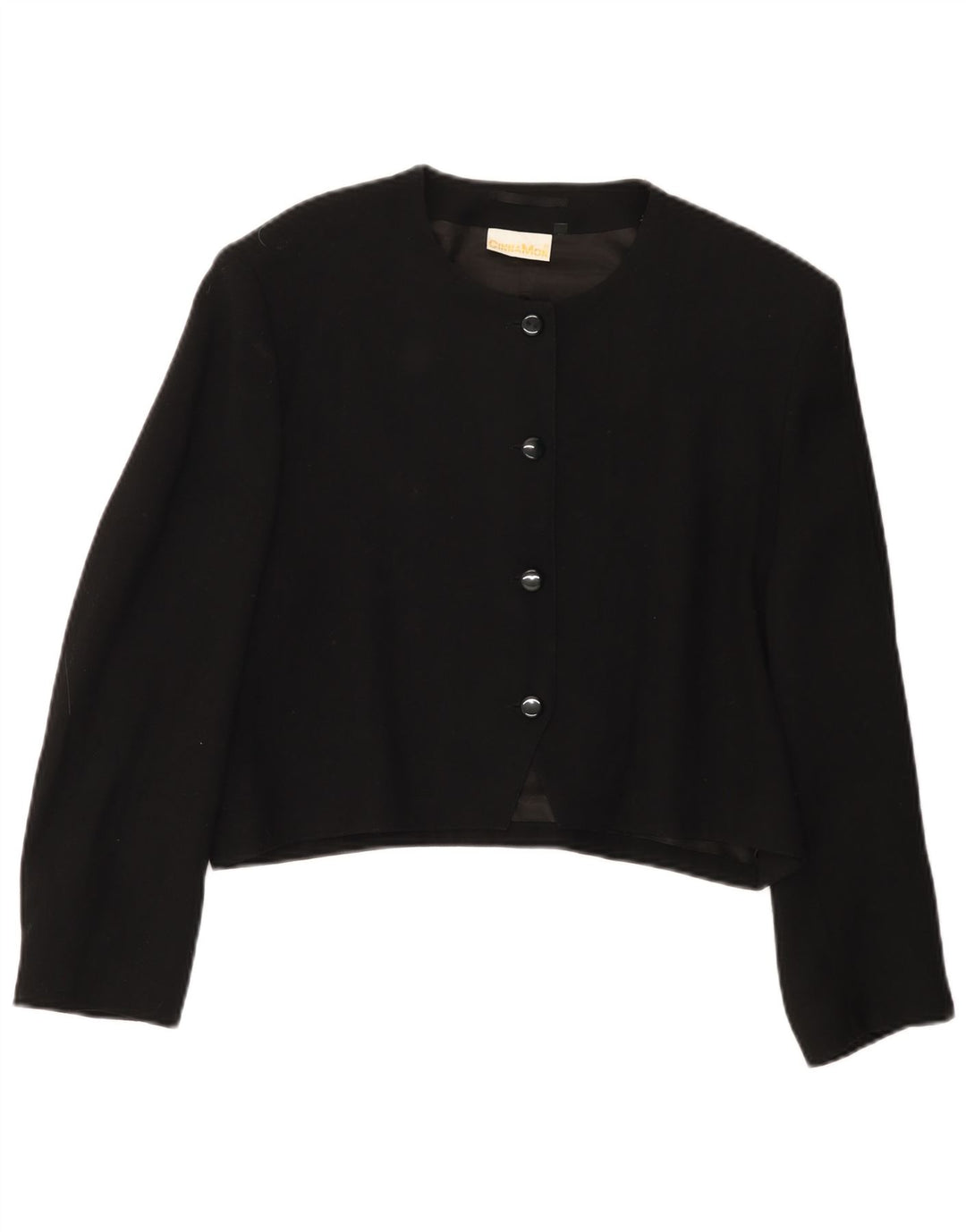Cinnamon Veste blazer courte à 4 boutons et manches 3/4 pour femme EU 38 Noir moyen