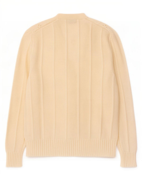 vintage Femme Cardigan Pull UK 14 Moyen Off White Mohair