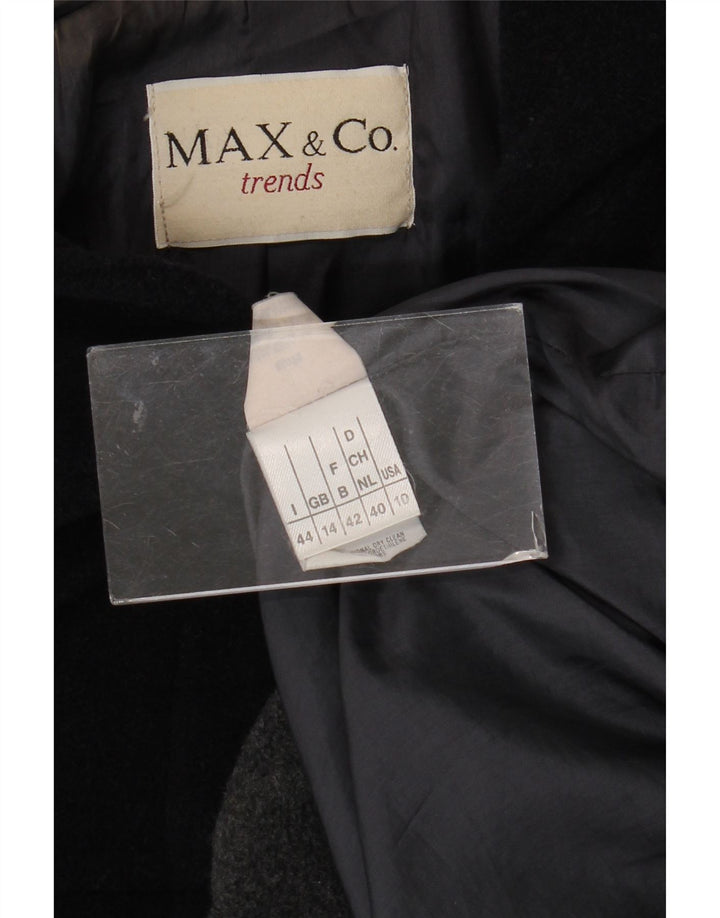 Max & Co. Duffle-coat à capuche pour femme UK 44 Large Bleu marine Colourblock