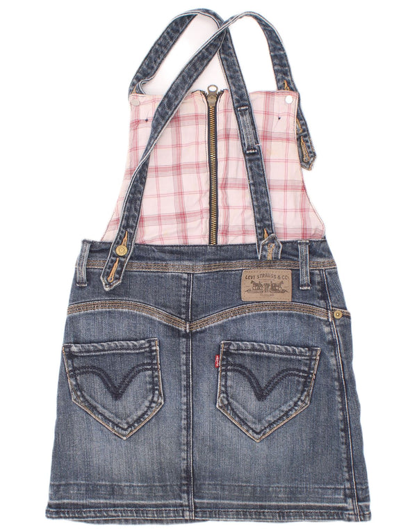 Levi's Jupe Salopette En Jean Fille 7-8 Ans W22 Bleu Coton