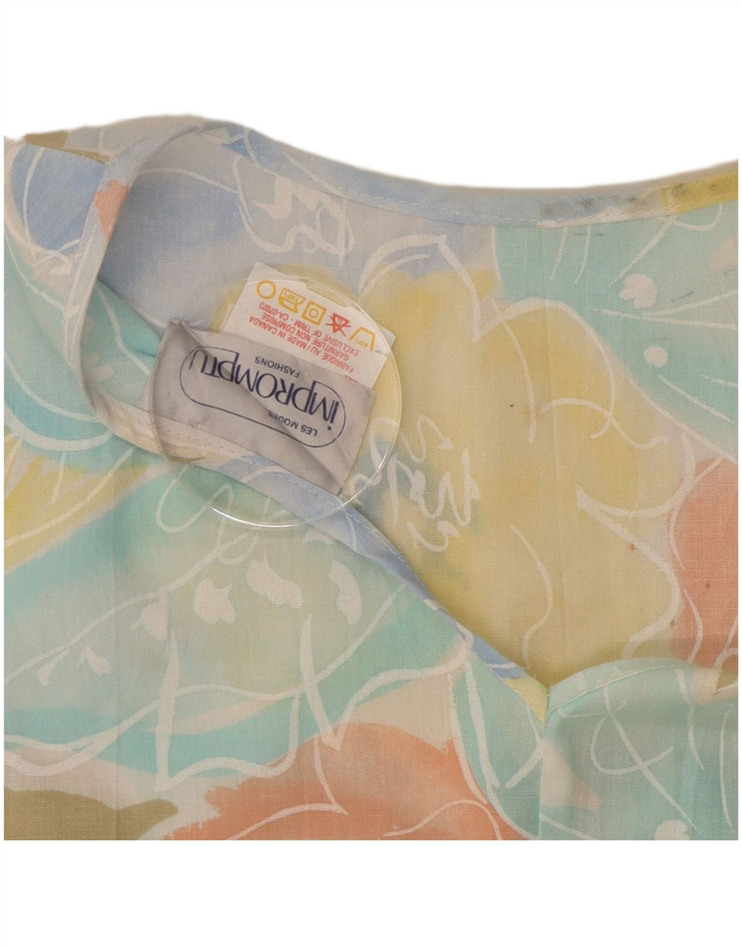 Impromptu Womens Crop Blouse Top UK 10 Petit Polyester Floral Multicolore