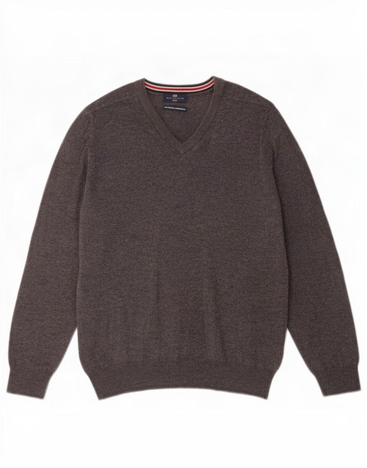 Marks & Spencer Pull Blue Harbor Col V Homme Gris Moyen