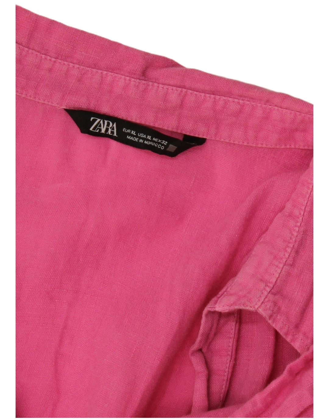 ZARA Chemisier à manches courtes pour femme UK 18 XL Rose