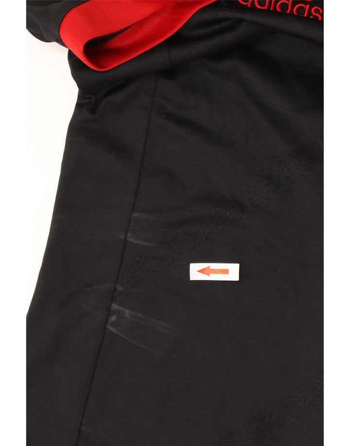 Adidas Hommes Climalite T-Shirt Haut Petit Noir Rayé