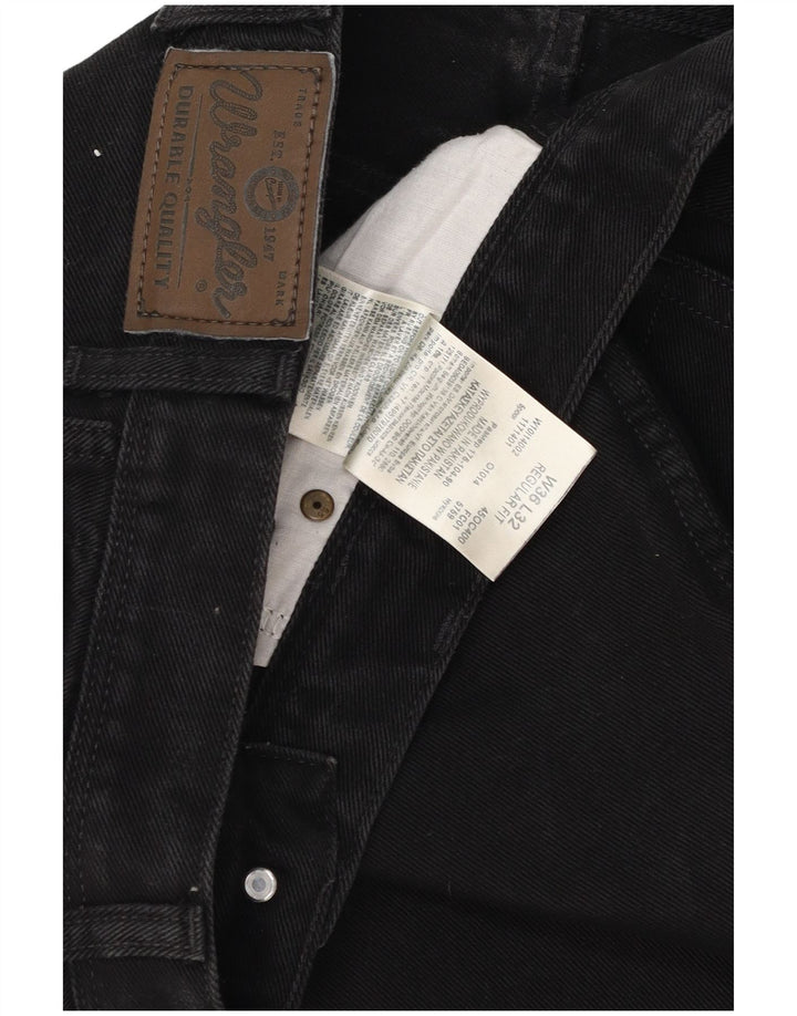 Wrangler Jean droit coupe régulière pour homme W36 L32 en coton noir