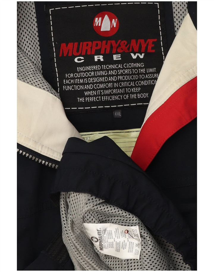 Murphy & Nye Veste coupe-vent pour homme UK 44 2XL Bleu marine Colourblock