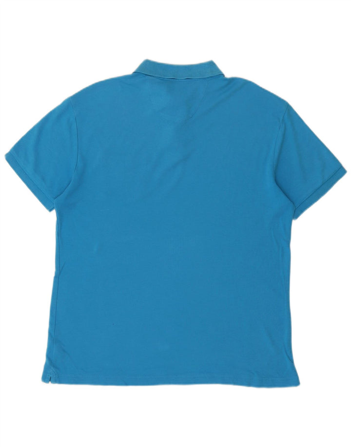 CHAPS Polo Coupe Sur Mesure Homme Bleu Moyen Coton