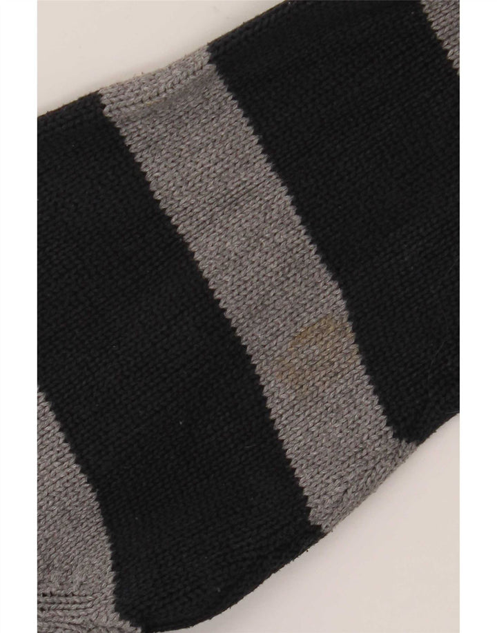 Chaps Pull col zippé pour homme en coton rayé noir Large