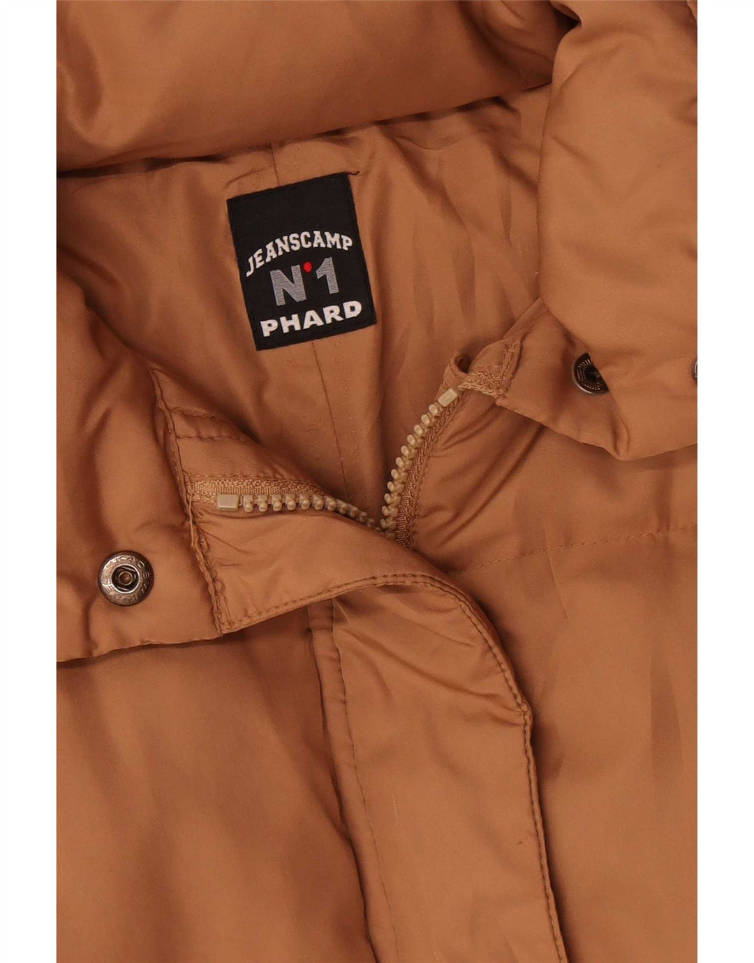 Phard Veste rembourrée à capuche courte pour femme UK 16 Large Marron Polyester