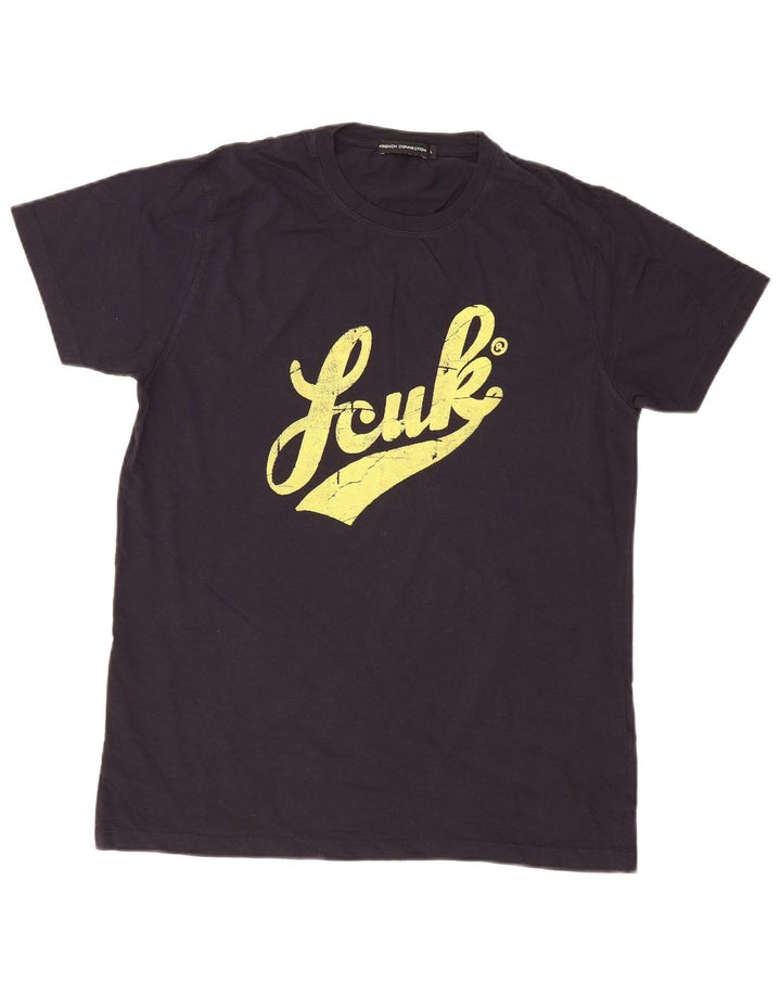 French Connection T-Shirt Graphique Homme Grand Noir Coton