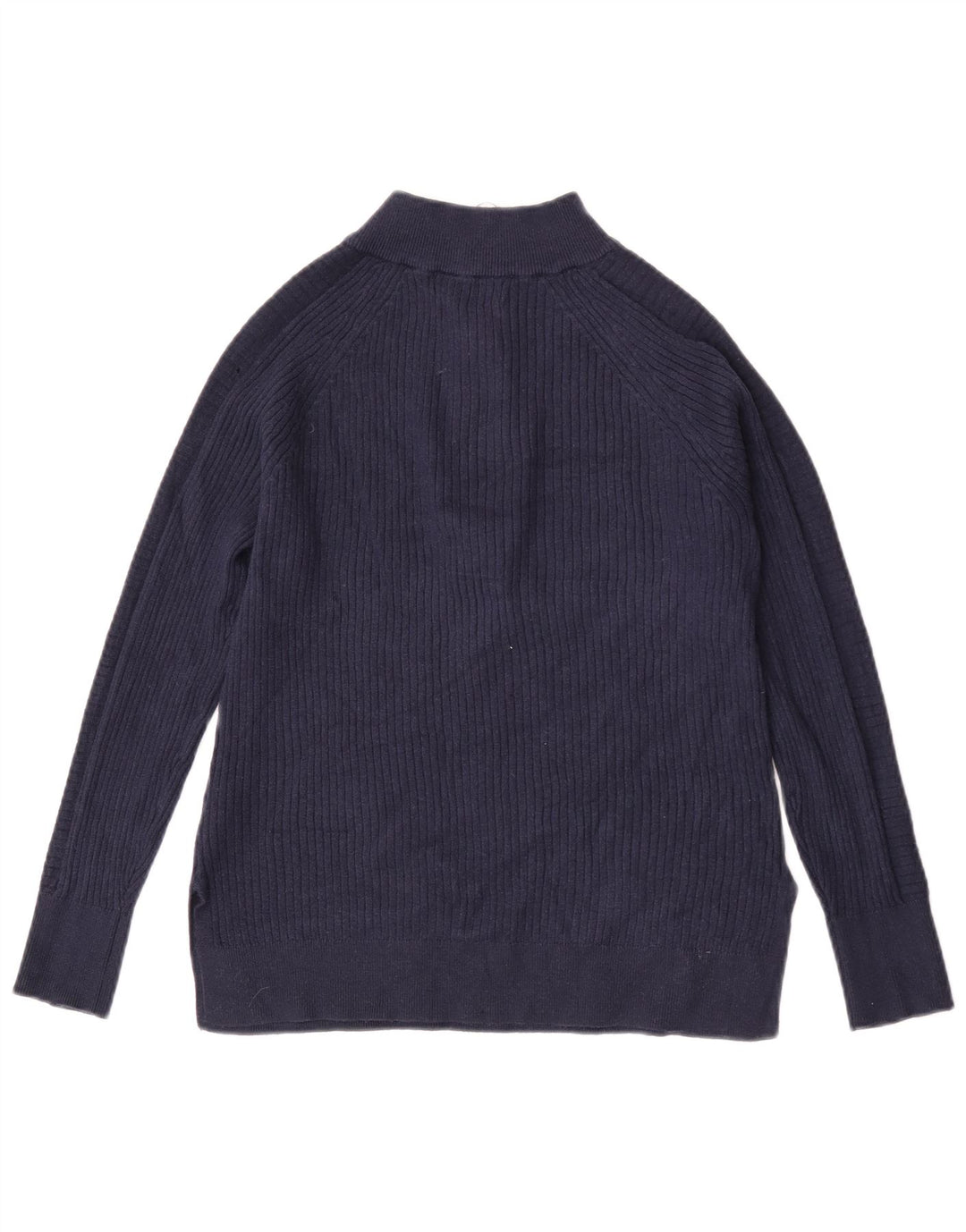 Marks & Spencer Pull à col zippé pour femme UK 10 Small Bleu marine