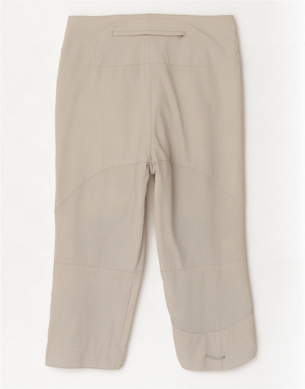 Nike Pantalon Capri Femme UK 12 Medium W28 L20 Beige Nylon Sports