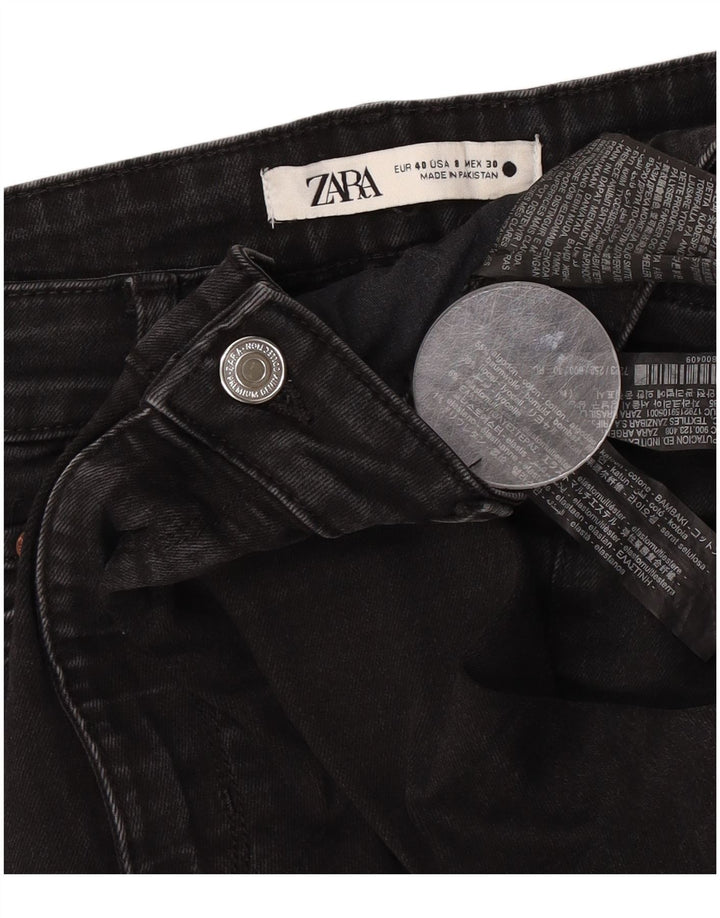 Zara Jean évasé femme EU 40 Medium W30 L30 coton noir
