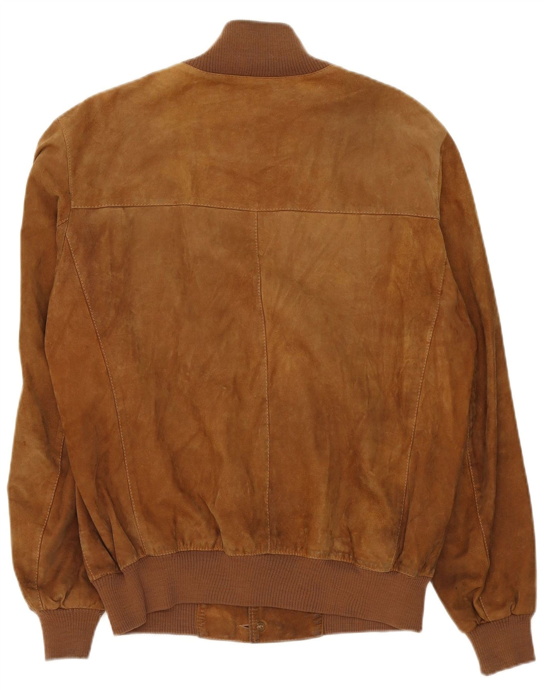 vintage Mens Suede Bomber Jacket UK 40 Grand Cuir Beige