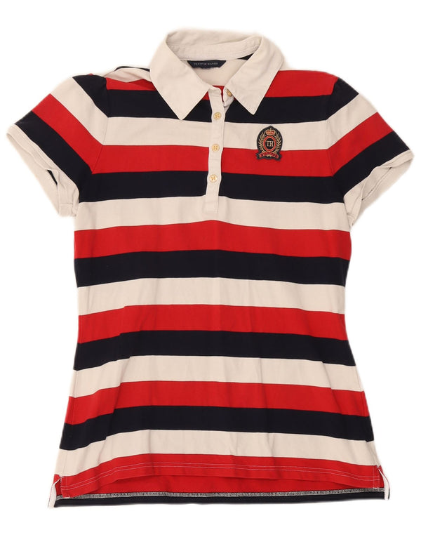 Tommy Hilfiger Polo Rugby Femme UK 12 Medium Multicolore Rayé