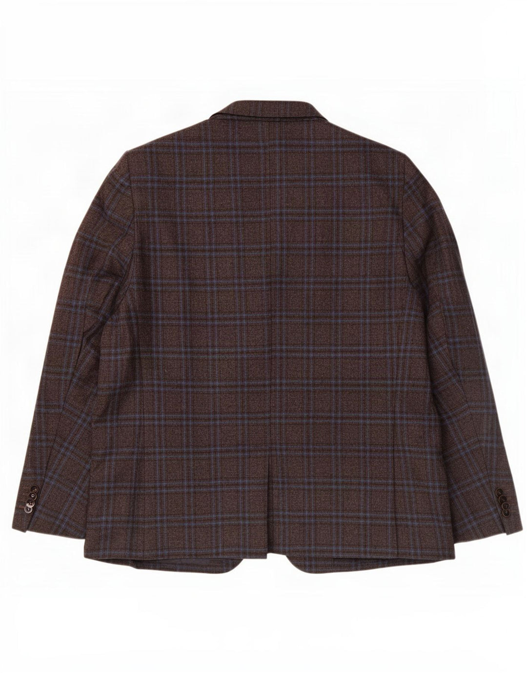 Louis Copeland Veste Blazer 2 Boutons Homme EU 50 Grand Carreau Marron