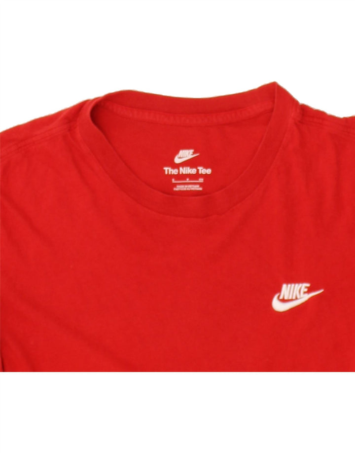 NIKE Mens T-Shirt Top Small Red Cotton Vintage Nike and Second-Hand Nike from Messina Hembry 