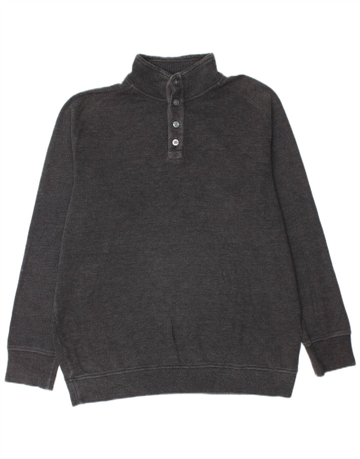 Marks & Spencer Pull col boutonné homme gris moyen coton