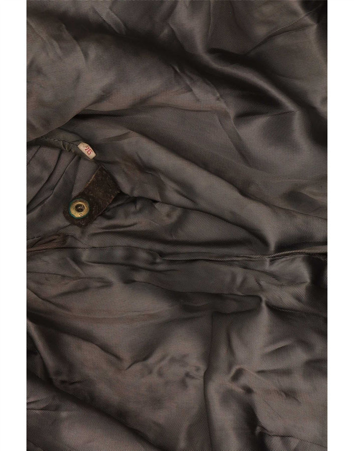 manteau en cuir femme vintage UK 16 Grand Vert