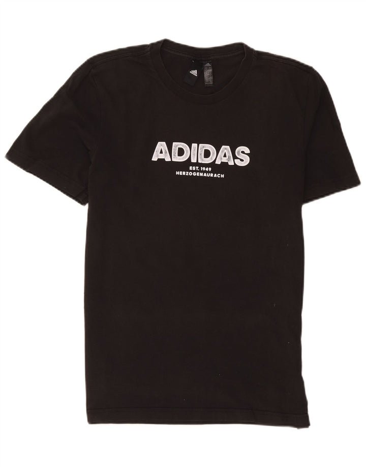 Adidas T-shirt graphique pour homme en coton noir moyen
