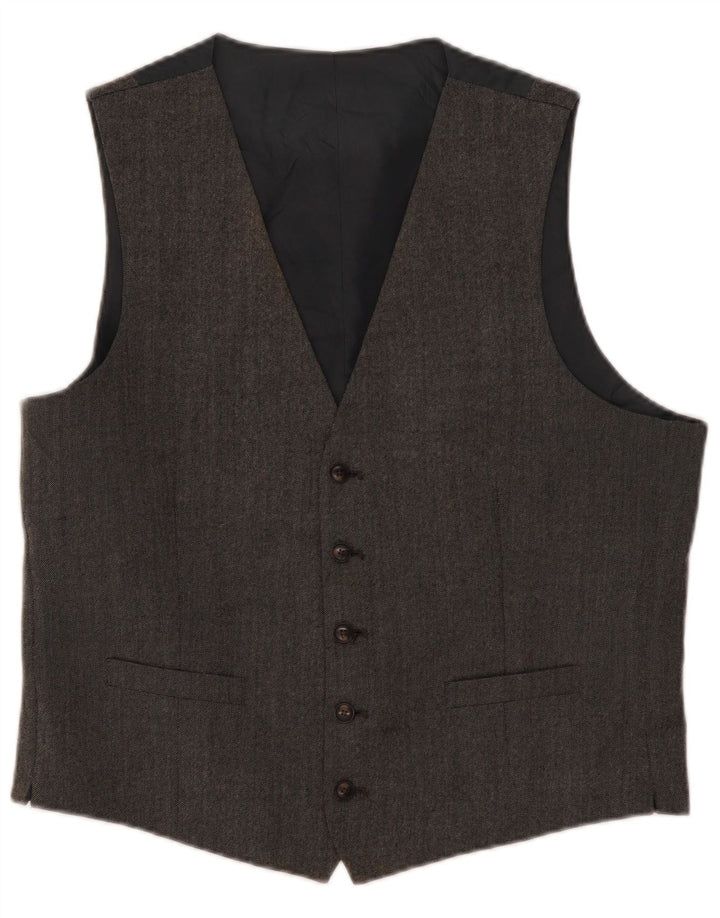 Marks & Spencer Gilet pour homme en laine grise Taille L