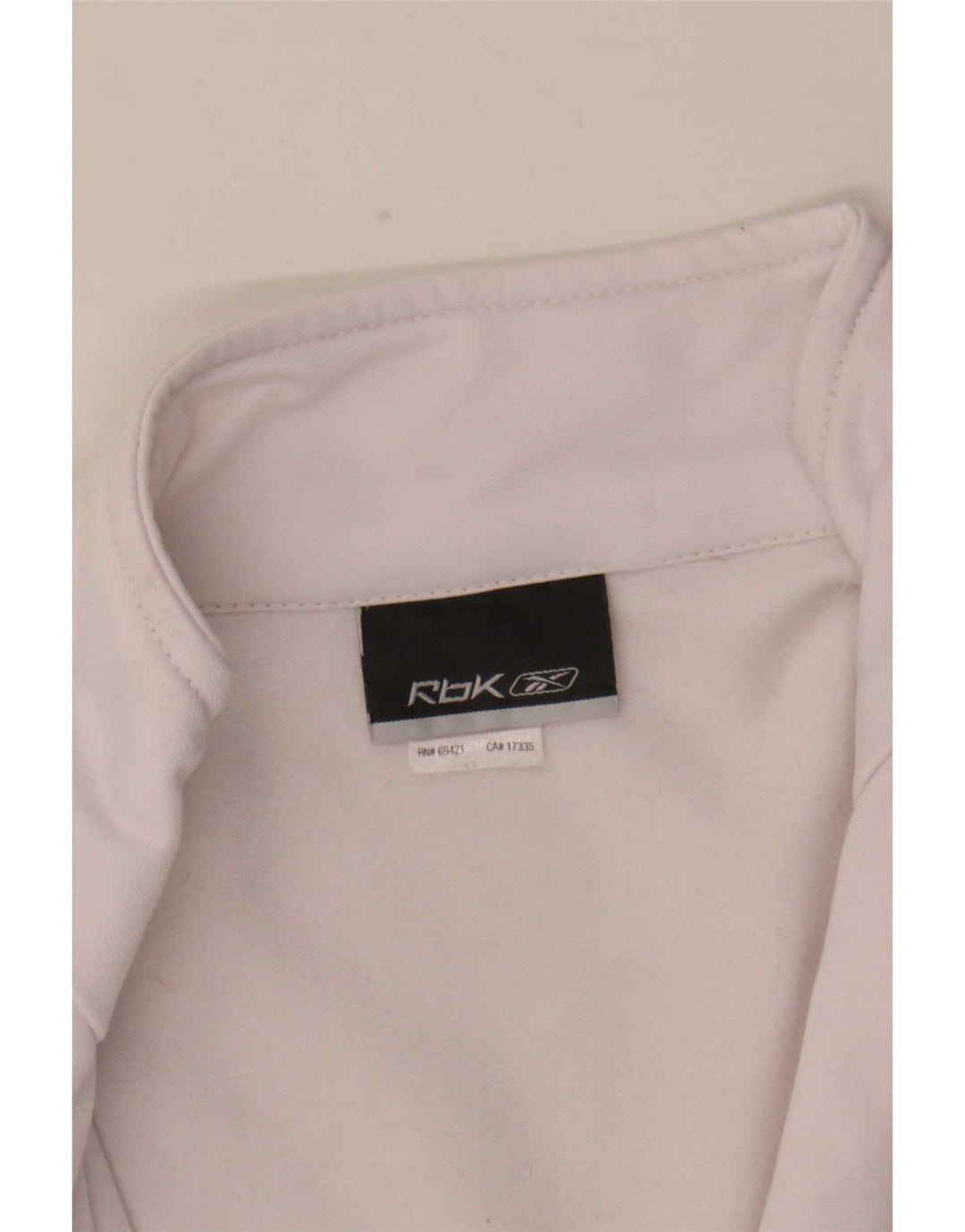 Reebok Veste de survêtement pour femme UK 12 Medium Blanc Colorblock Polyester