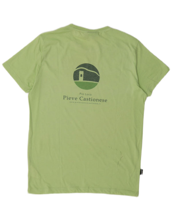 New Balance Womens Graphic T-Shirt Top UK 16 Large Green Cotton