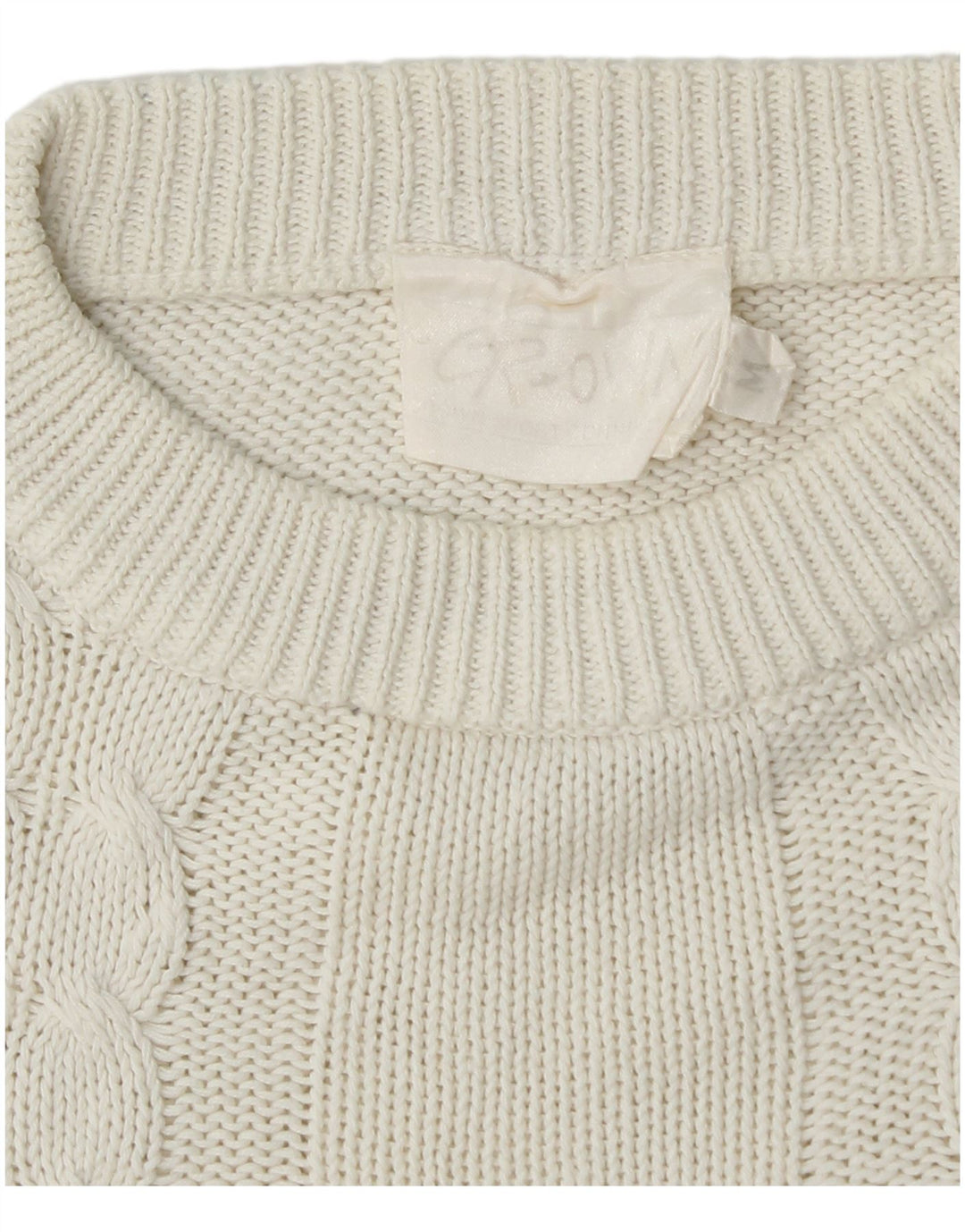 CROWN Pull Col Ras du Cou Homme Blanc Moyen