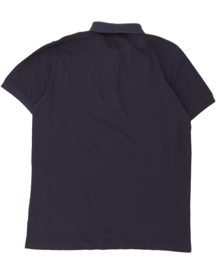 TRUSSARDI Mens Polo Shirt XL Navy Blue Cotton Vintage Trussardi and Second-Hand Trussardi from Messina Hembry 