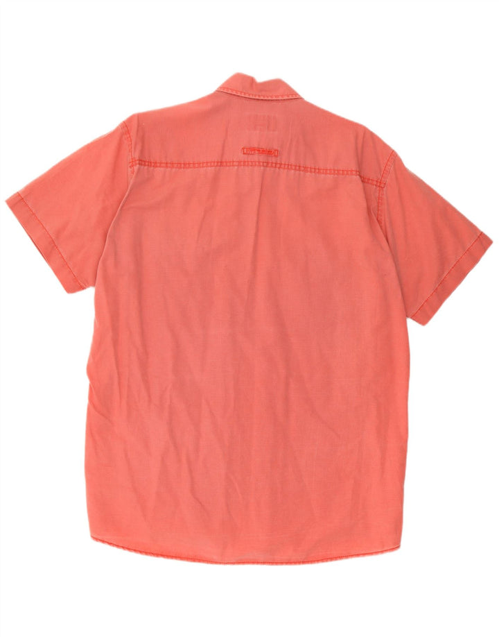 Camel Active Chemise à Manches Courtes Homme Large Rose Coton