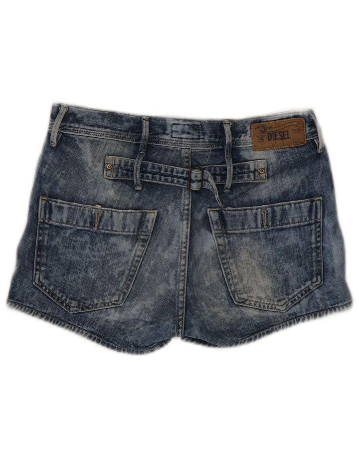 DIESEL Short en jean délavé à l'acide pour femme W25 XS Bleu coton
