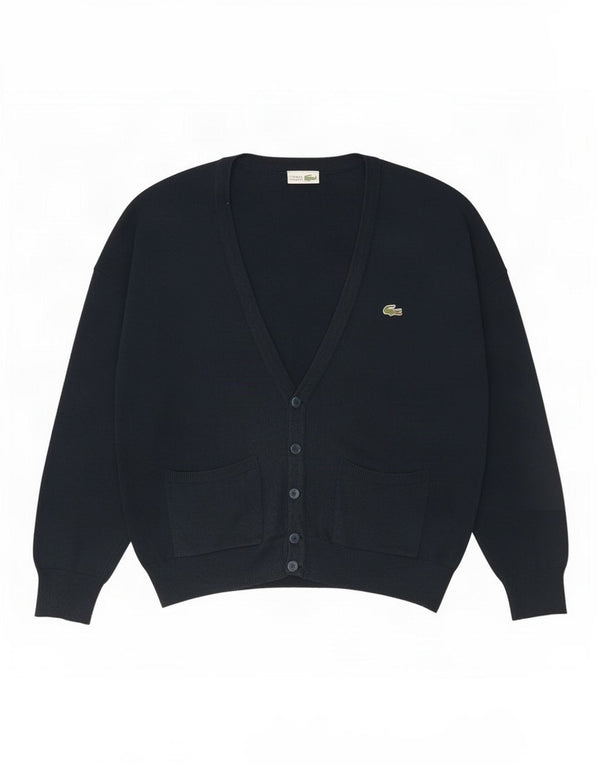 Lacoste Homme Cardigan Pull Taille 6 XL Bleu Marine Coton