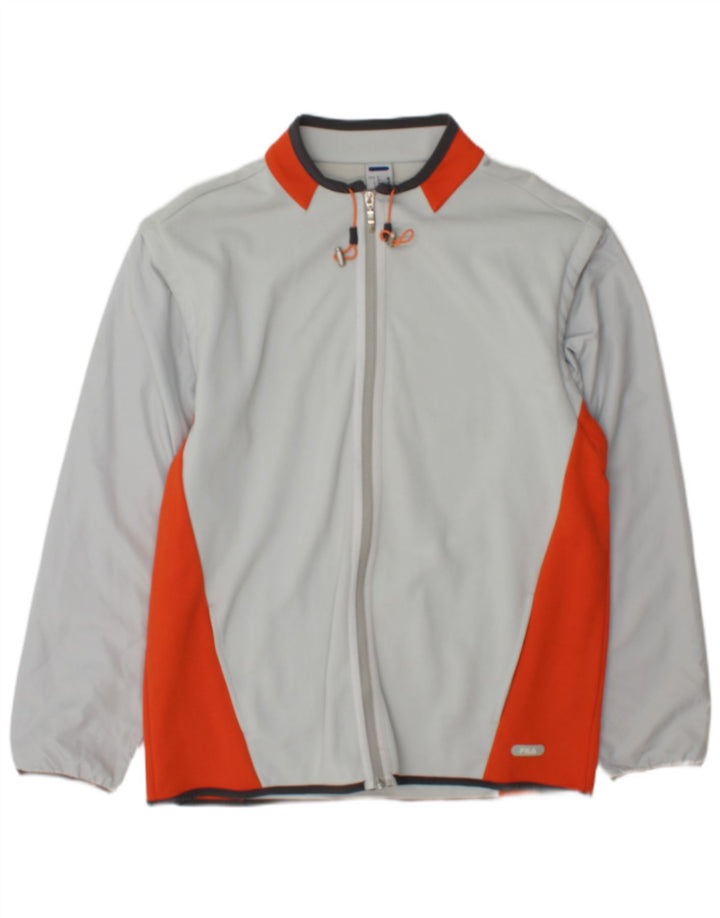Fila Veste de Survêtement Homme Gris Moyen Colorblock Polyester