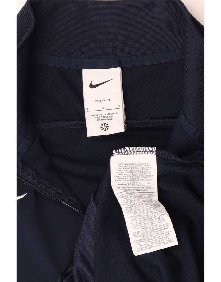 Nike Veste de survêtement Dri Fit pour homme Taille L Bleu marine Colorblock
