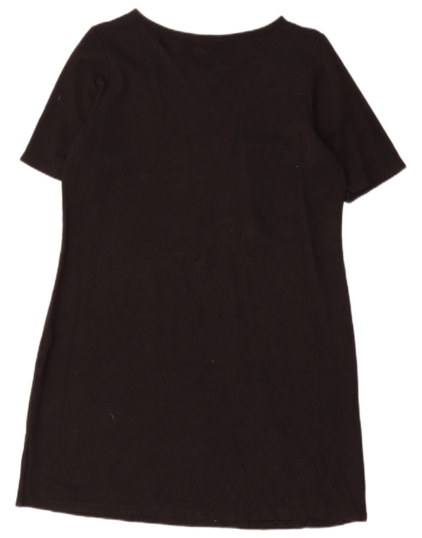 Marks & Spencer Womens Shift Dress UK 14 Medium Black