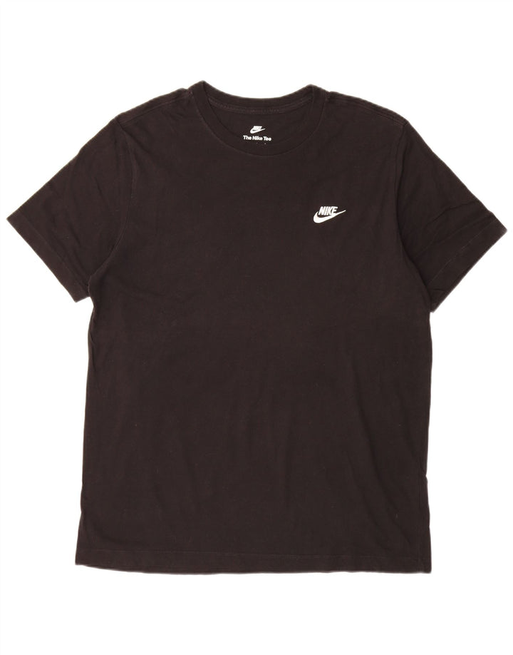 NIKE Mens T-Shirt Top Large Black Cotton