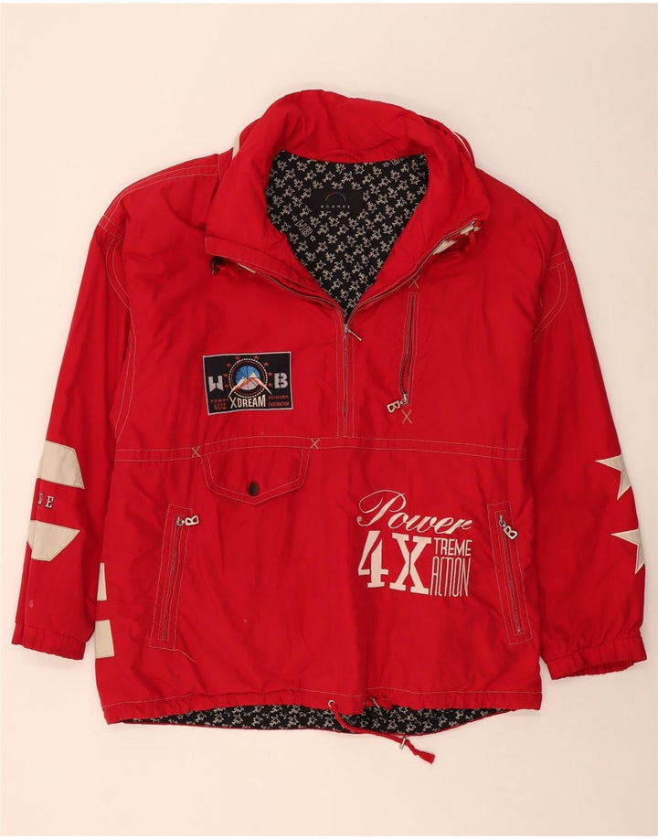 BOGNER Veste Anorak Graphique pour Homme UK 42 XL Rouge Colorblock Polyester