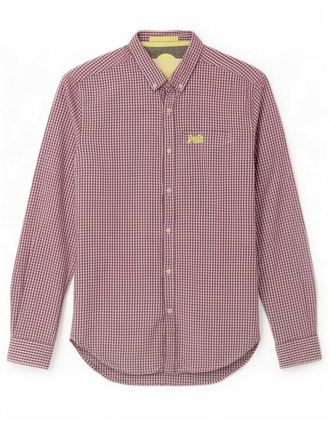 Superdry Chemise Homme Petit Violet Vichy Coton