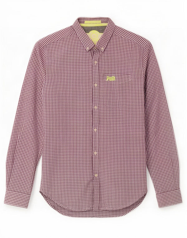 Superdry Chemise Homme Petit Violet Vichy Coton