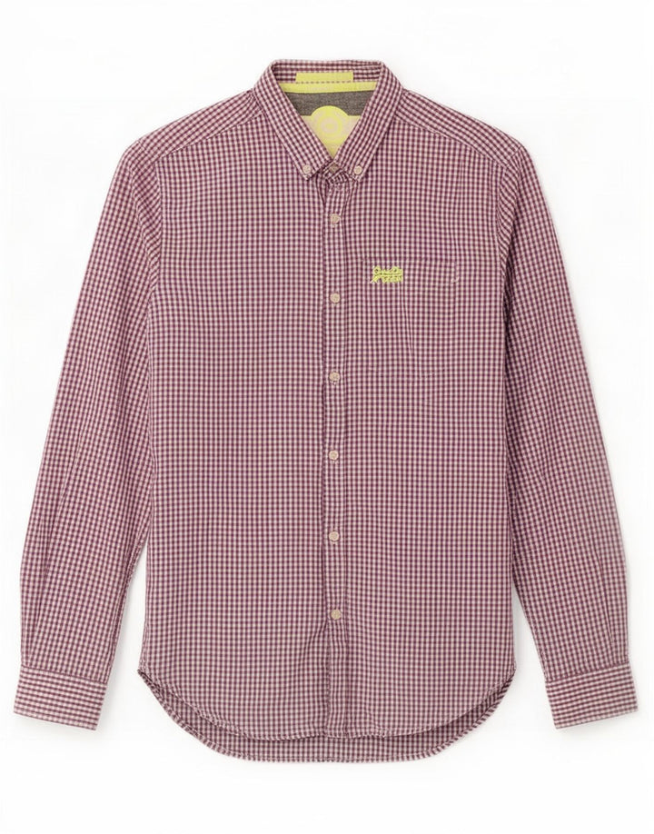 Superdry Chemise Homme Petit Violet Vichy Coton