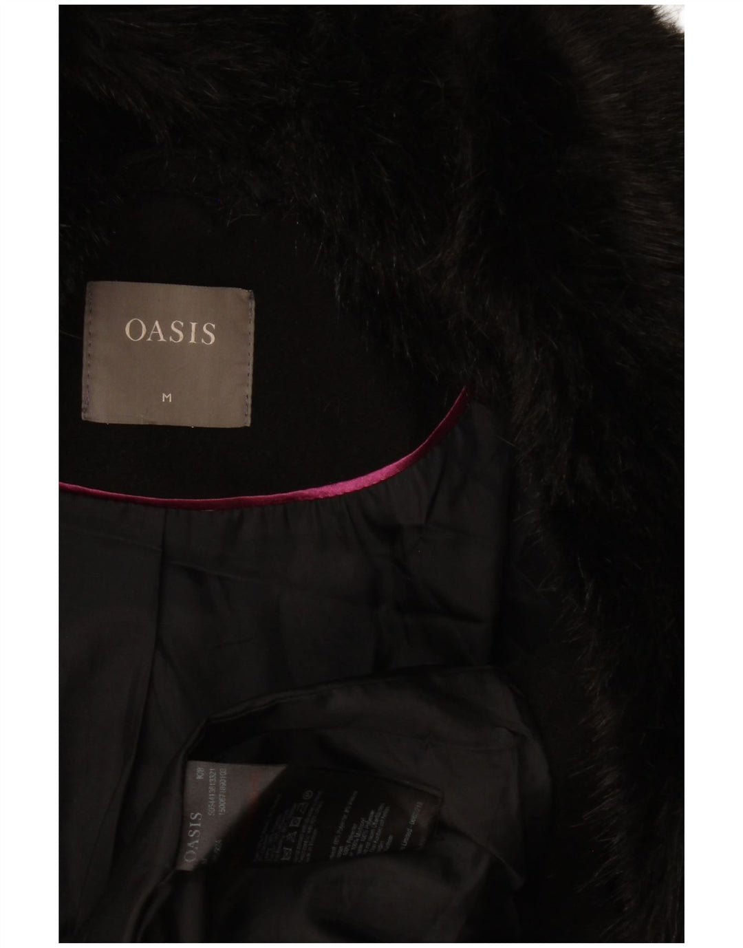 Oasis Manteau Femme UK 44 Medium Noir Polyester