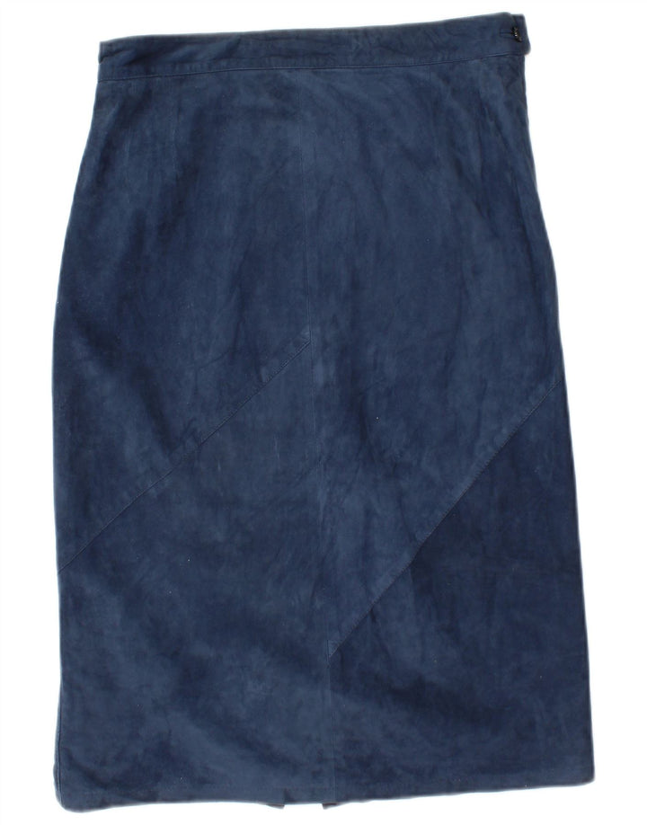 Robrik Ensemble jupe 2 pièces en daim pour femme IT 44 Medium W30 cuir bleu marine